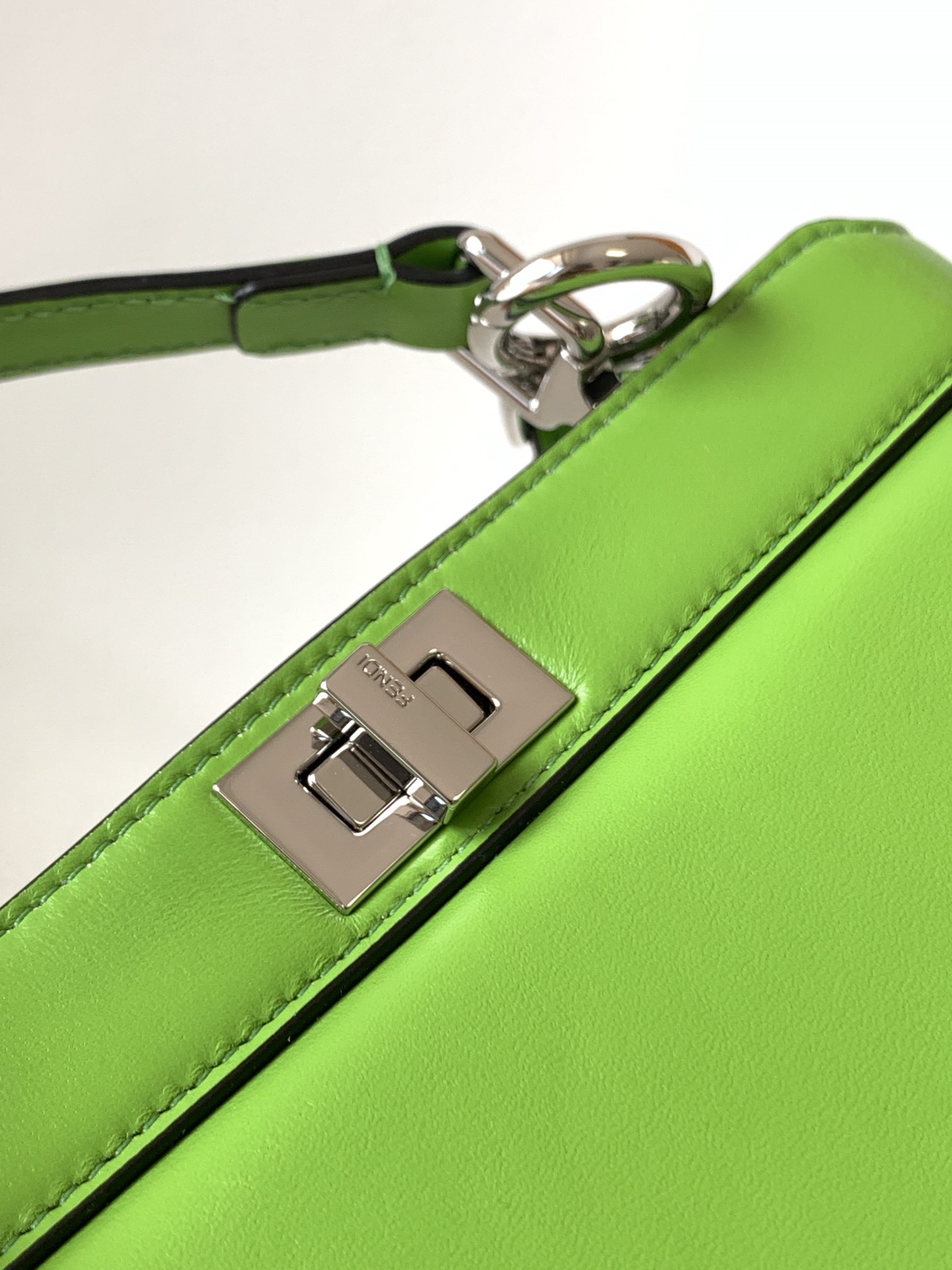 Fendi Peekaboo ISeeU Petite Green Padded Nappa Leather Bag